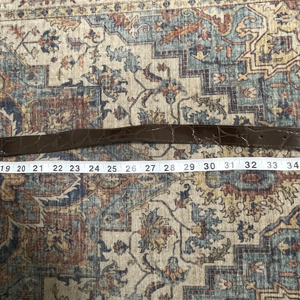 Women's Brown Vinyl Belt 37" - Picture 11 of 16